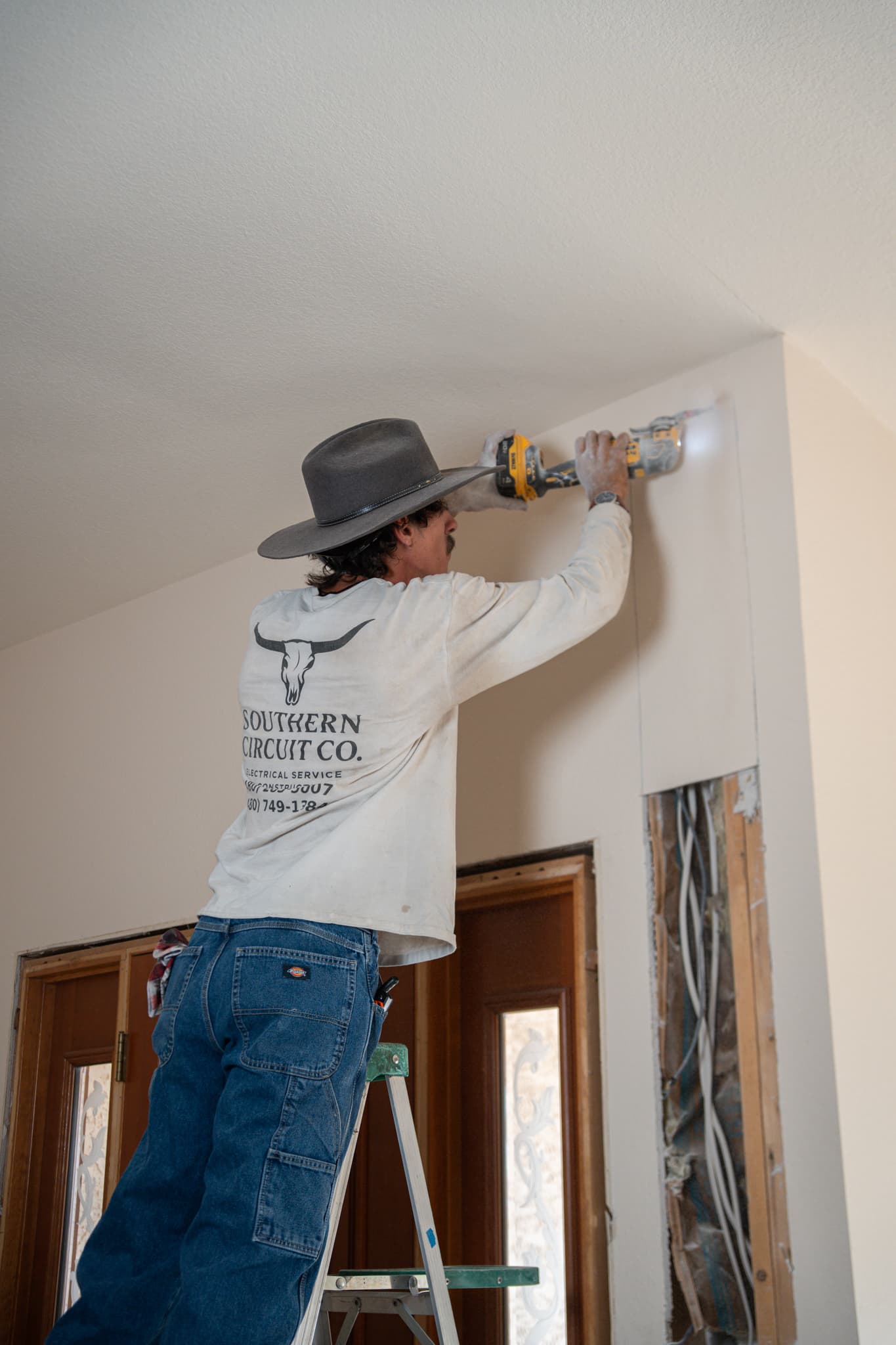 Southern Circuit Co. owner installing precision lighting on a custom build
